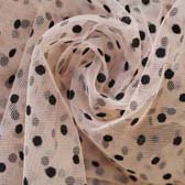 Pöttyös puha tüll - SALMONE/BLACK